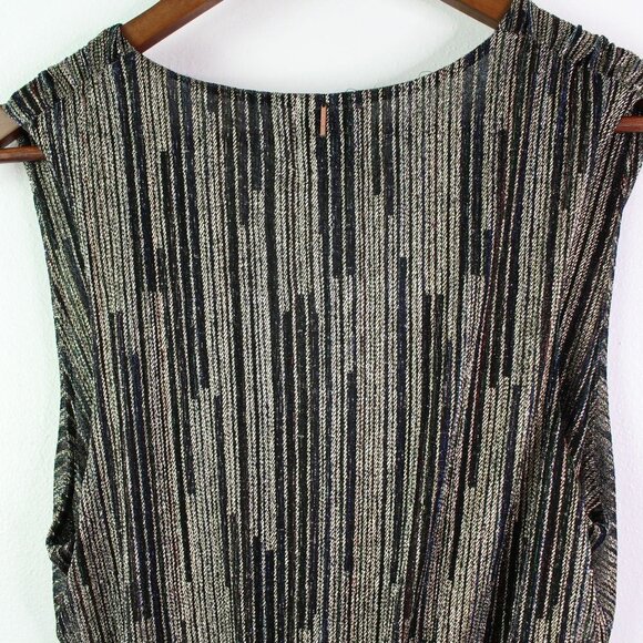 Misa Los Angeles Ava Metallic Stripe Midi Dress Size S - Picture 9 of 12